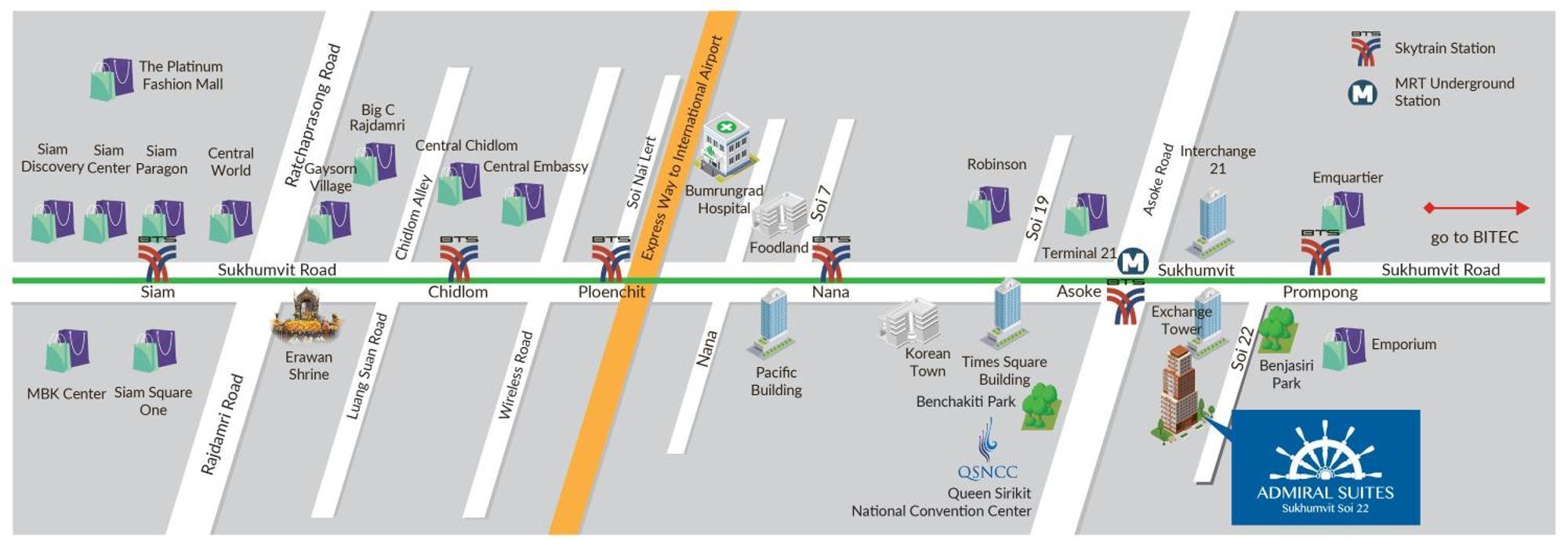 Admiral Suites Bangkok Exteriör bild